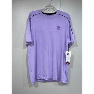 Fila Adrenaline Performance Tennis Men's Shirt Crew Purple Athletic XL NWT 18424